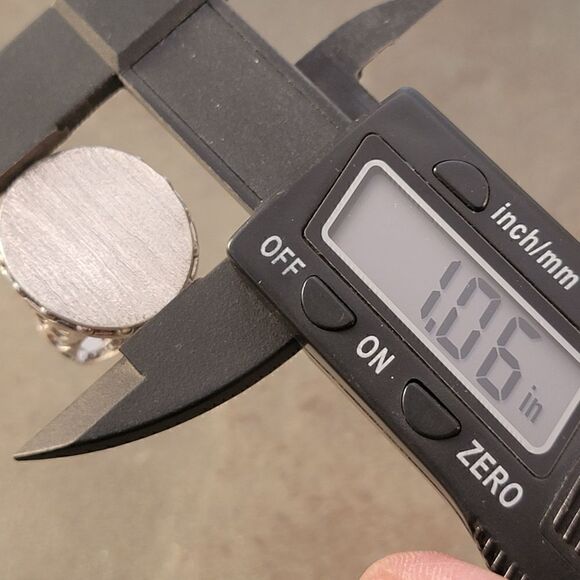 Designer Paola Valentino Sterling Signet Satin Large Openwork Statement Ring - Picture 7 of 9